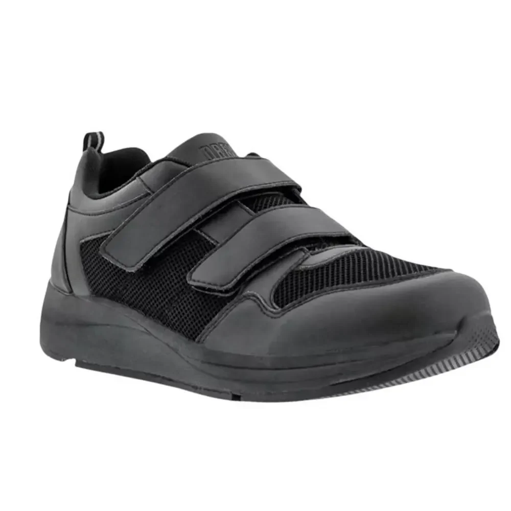 Drew Mens Contest Sneakers US 9.5 WIDE Black Fabric Hook and Loop SR NWOB
